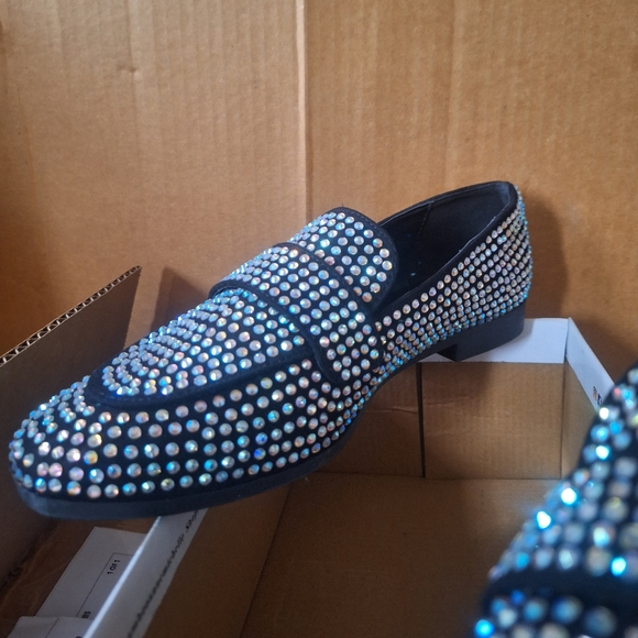NWT Bamboo rhinestone loafers size 8.5 - Picture 5 of 7